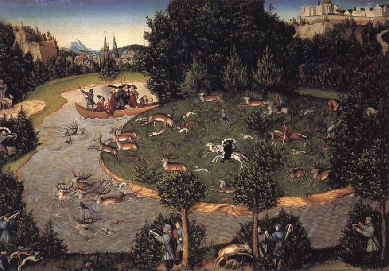Lucas Cranach the Elder Stag hunt of Elector Frederick the Wise oil painting picture